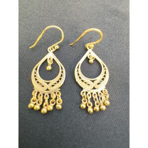 18kt Gold filled over Sterling Silver Dangle Earrings